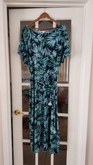 JJILL PALM PRINT DRESS, POCKETS, 3X, EXCELLENT!!