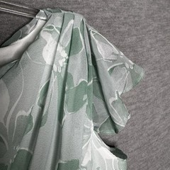 ASOS DESIGN Asymmetric neck mini dress green floral Size 8 Fairy Mint fairycore