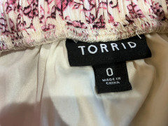 TORRID White w/Pink Floral Pattern Midi Dress Size 0 – GREAT CONDITION