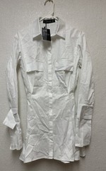 Lioness Cover Girl Mini Shirt Dress Button Front Flared Cuffs Sz XXS Brand New