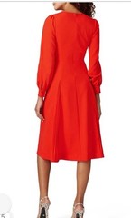 Tory Burch Red Knit Crepe Dress Size L