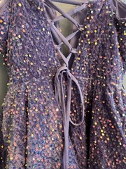 NWT Purple Sequined Party Dress Wear Your Love Prom Sz S/M See Measurements