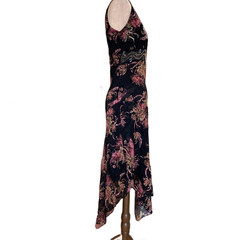 Beaded Sequin Asymmetrical Hem Handkerchief Dress – Fairycore Y2K Vintage