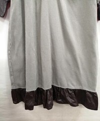 Bubbles Check Long Dress Brown F Used
