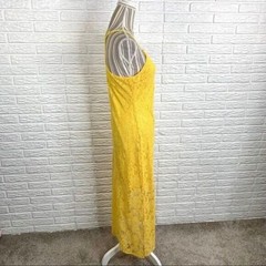 Available by Angela Fashions Yellow Maxi Dress Size Small