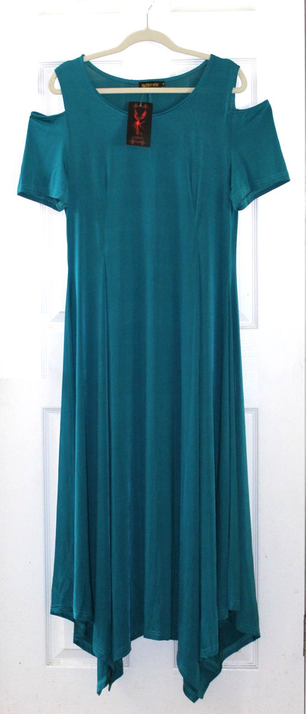 NWT Reborn Teal Blue Midi Dress Size XL
