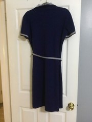 True Vintage Star Shine Dress Womens 16 Blue Polo Golf Tennis Made in USA Turtle