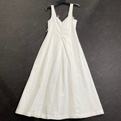 WE THE FREE Holland Stretch Linen Midi Dress Women&rsquo;s Size S Ivory