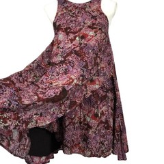 Silence + Noise Urban Outfitters Dress Medium Purple Floral Tulip Hem Swing New