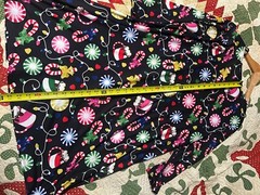 Dress Works Holiday Lights Cocoa Candy Canes Christmas Party Bows Women XL Swing