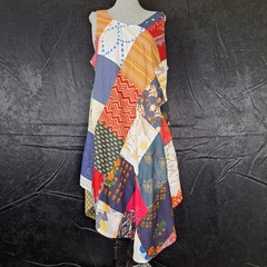 Jessica Taylor 100% Cotton Patchwork Dress Womens Hippie Boho Festival Cottage