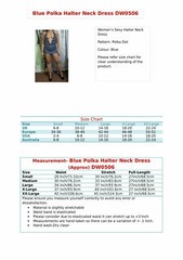 Short Micro Mini Dress Womens Halter Neck Backless Polka Dot Deep Cleavage Dress