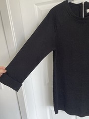 Ladies Black PAPAYA WEEKEND Long Sleeve Textured Short Dress/Tunic Size 10