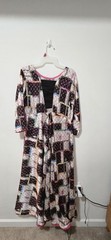 Beautiful Designer Monogram Silk Long Dress. Size M