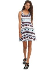 Disney Frozen Fair Isle Junior Women&rsquo;s Skater Dress – NWT