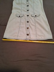 Light Wash Denim Racerback Button Mini Dress UO Y2K S 90s