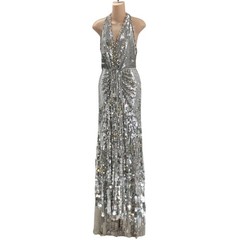 Jenny Packham Mars Sequin-embellished Halterneck Gown