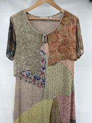 Sacred Threads Patchwork Maxi Dress Medium Hippie Boho Artisan Festival