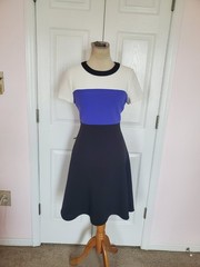 KATE SPADE New York « Jazz Things Up » Colorblock Crepe Flip Dress (Size 8)