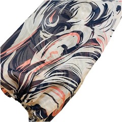LAUNDRY BY SHELLI SEGAL Multicolor Marble Print Silk Faux Wrap Mini Dress Sz 6