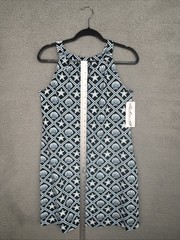 Lulu B -Black /Blue Starfish Sleeveless Dress Keyhole Upf 50 Women’s Sz M NWT￼