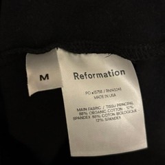 Reformation Black Puff Sleeve Mini Dress Size Medium