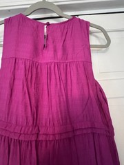 J.Jill pleated tiered midi dress raspberry size Small Petite