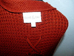 Olive & Oak Women&rsquo;s 1X Long Rust Sweater Coat Dress w/ Belt