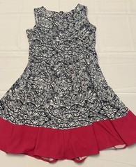 Haani A-Line Dress PM Petite Scoop Neck Sleeveless Paisley Ruffle Hem