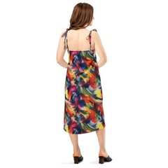 Tie-strap midi dress