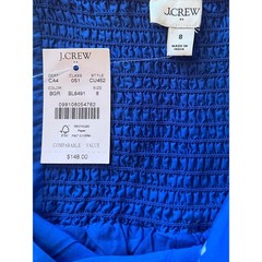 NWT Classic J.Crew Style Embroidered Cotton Midi Slip Dress Blue White Floral