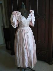 Pink Palmeto ballroom dress v neck puff sleeves 9-10 TD4 by Electra
