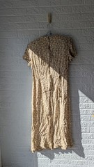 Vintage Positive Attitude Cottage Sage Green floral long dress size 10