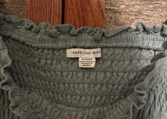 Women&rsquo;s Olive Green Corduroy Long Sleeve Dress Size XL Stretchy Top Fall Winter