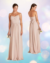Birdy Grey Size Large Multi Style Strapless Tie Waist Gown Dusty Pink Blush