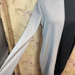 Zara Basic Fall Winter 18 Colorblock Mock Neck Long Sleeve Dress Black Gray NEW