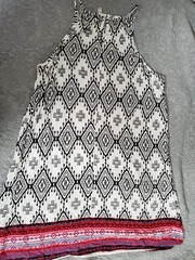 Mudd Womens XL Black/White Halter Mini dress