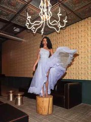 MAC DUGGAL 11265 Periwinkle One Shoulder Embroidered Rhinestone Glitter Gown 6