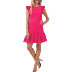 CeCe – Bright Rose Ruffle Sleeve Shift Dress (NWT) – Size 4