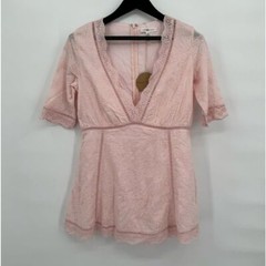 New Honey Punch Off Duty FestivalBlush Pink Mini Dress Embroidered Size M
