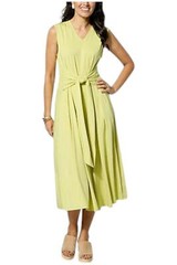 WynneLayers Women&rsquo;s Sorona Jersey Knit Maxi Dress Pear