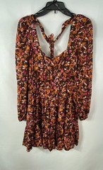 MINKPINK Women&rsquo;s Sorrento Mini Dress Floral Tie Back Smocked Tiered Sz XS NWT
