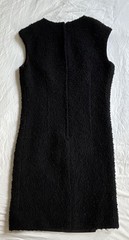 Vintage 1960s Women’s Black Wool Bouclé Sleeveless Fall/Winter Sheath Dress