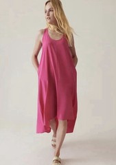 Athleta Sleeveless Racerback Lightweight High-Low Pink Presidio Dress Size Small