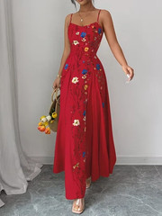Romantic Floral Maxi Dress French Spring Elegance