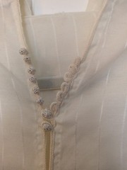 Cream Hooded Kaftan Tall Girl Friendly One Size Fits Most Cotton Blend