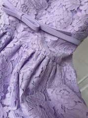Womens Self-Portrait Round Neck Lace Sleeveless Mini Dress