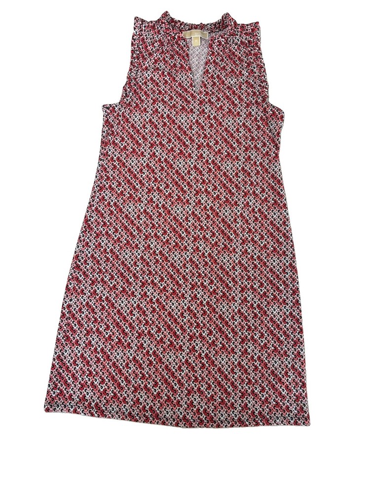 Michael Michael Kors Shift Dress Keyhole Sleeveless Floral Jersey Knee [XS]