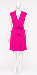 Kate Spade hot pink « Look for the silver lining »bow/wrap dress, size 8