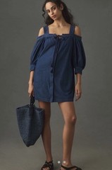 NWT Plenty By Tracy Reese Anthropologie Off-The-Shoulder Mini Dress Size Small!